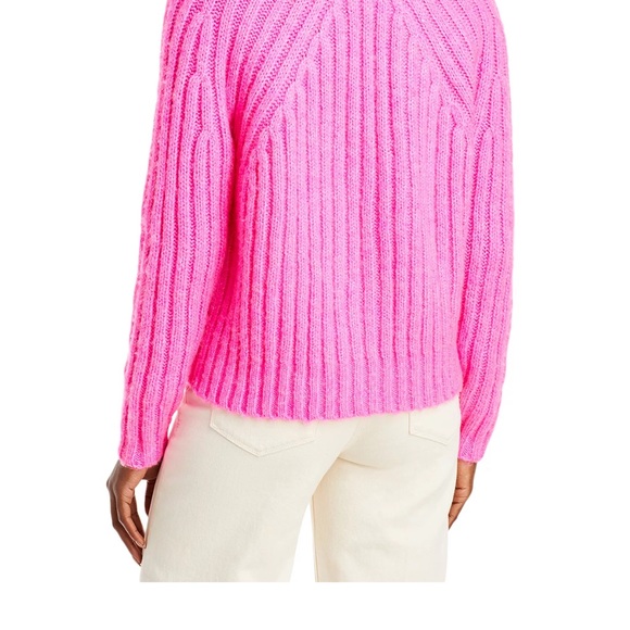 New Aqua neon pink fuzzy sweater - Picture 12 of 13